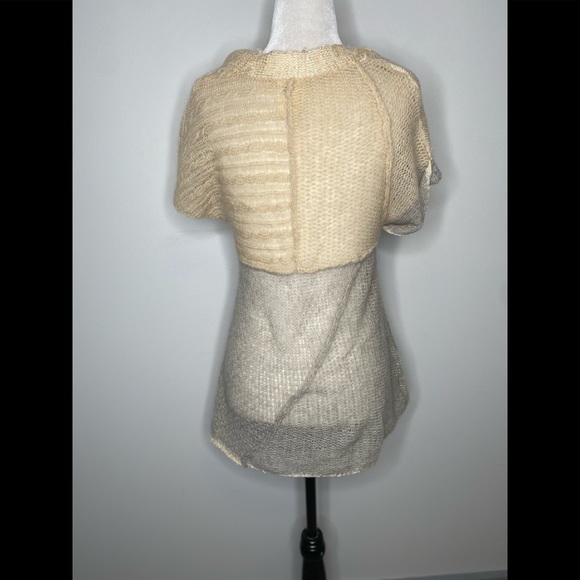 Anthro Far Away From Close Patchwork Sweater Wool - Picture 3 of 7